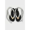 Sandals with leather laces