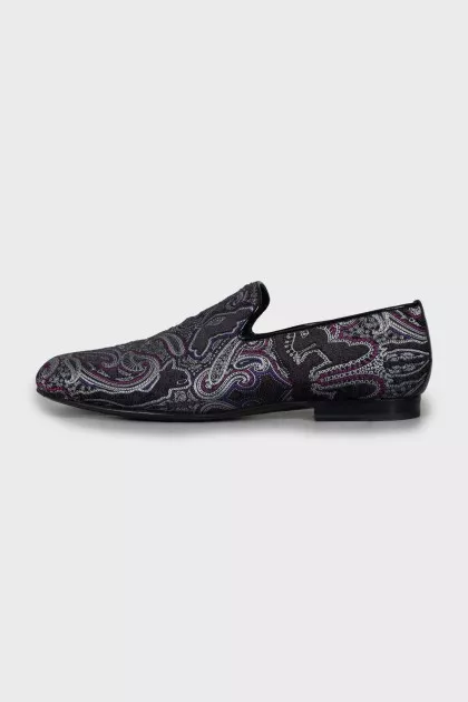 Men's Paisley Print Loafers