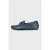Men's leather loafers blue