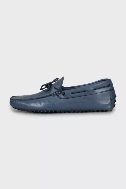 Men's leather loafers blue