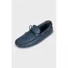 Men's leather loafers blue