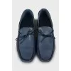 Men's leather loafers blue