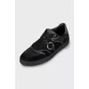 Men's leather and suede sneakers