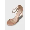 Sandals with suede straps