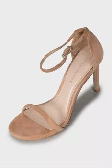 Sandals with suede straps