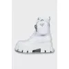 Monolith white leather boots