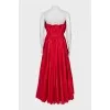 Red Off Shoulder Maxi Dress