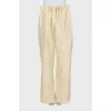 Cotton and linen trousers with tag
