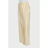 Cotton and linen trousers with tag