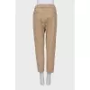 Tapered trousers with stripes