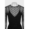 Polka dot mesh dress