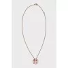 Flower shaped diamond pendant