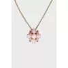 Flower shaped diamond pendant