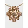 Flower shaped diamond pendant