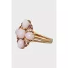 Flower shaped diamond ring