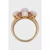 Flower shaped diamond ring