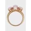Flower shaped diamond ring