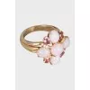 Flower shaped diamond ring