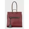Leather Tote Bag with Double Handles