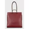 Leather Tote Bag with Double Handles