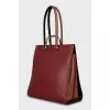 Leather Tote Bag with Double Handles