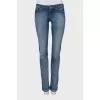 Blue low rise skinny jeans