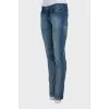Blue low rise skinny jeans