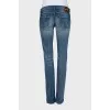 Blue low rise skinny jeans