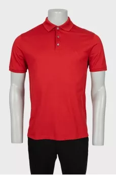 Men's red polo shirt