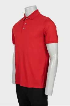 Men's red polo shirt