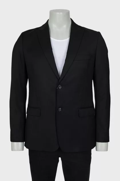 Men's wool jacket with pockets