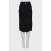 Black printed pencil skirt