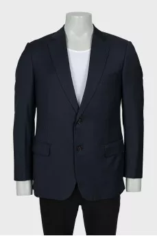 Men's fitted wool jacket