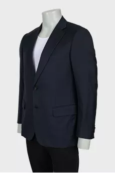 Men's fitted wool jacket
