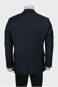 Men's fitted wool jacket