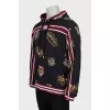 Men's hoodie with combined print