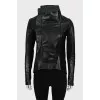 Vintage leather zip up jacket