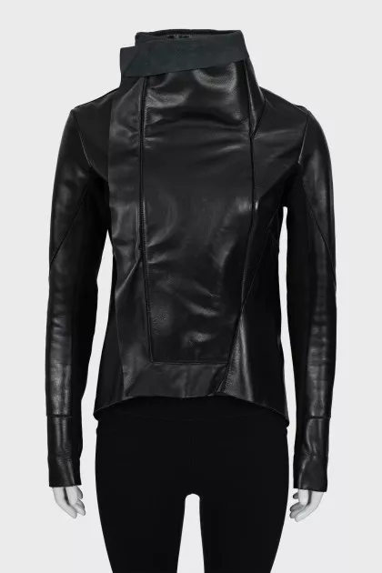 Vintage leather zip up jacket
