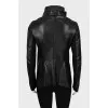 Vintage leather zip up jacket