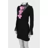 A-line dress with mesh inserts