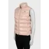 Cropped quilted vest