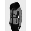 Ski down jacket with fox fur