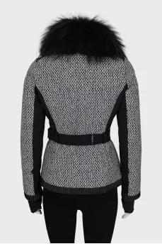 Ski down jacket with fox fur