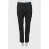 Men's striped slim fit trousers