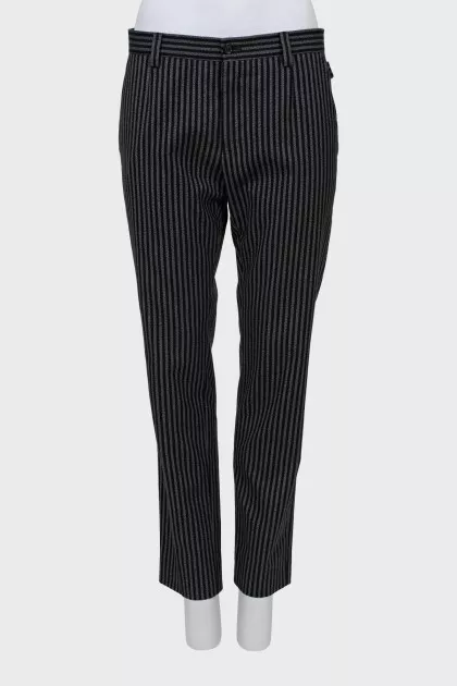 Men's striped slim fit trousers