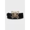 Belt with butterfly buckle