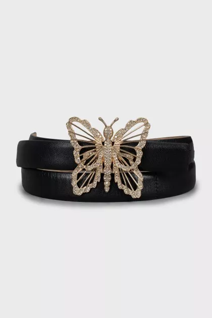 Belt with butterfly buckle