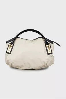 Vintage printed hobo bag