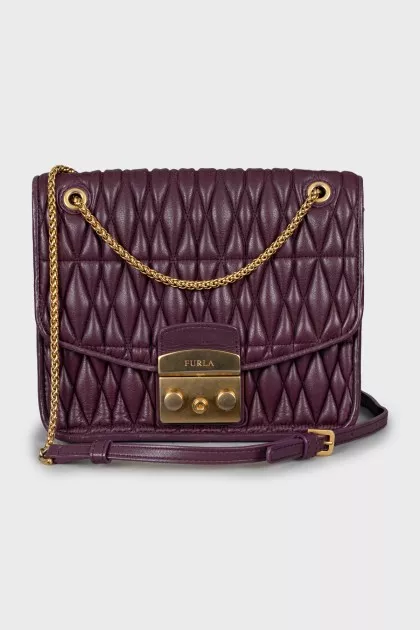 Quilted bag in purple