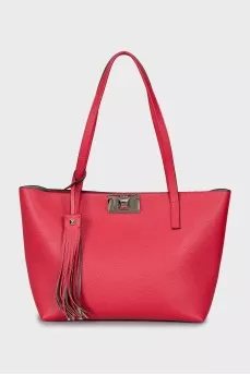 Pink Fringe Tote Bag